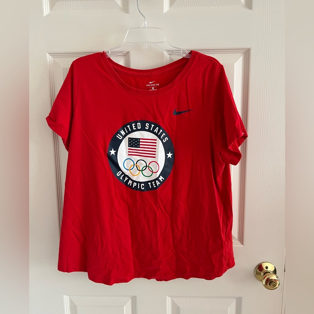 Nike Red USA Olympic Team Tee Women 1X